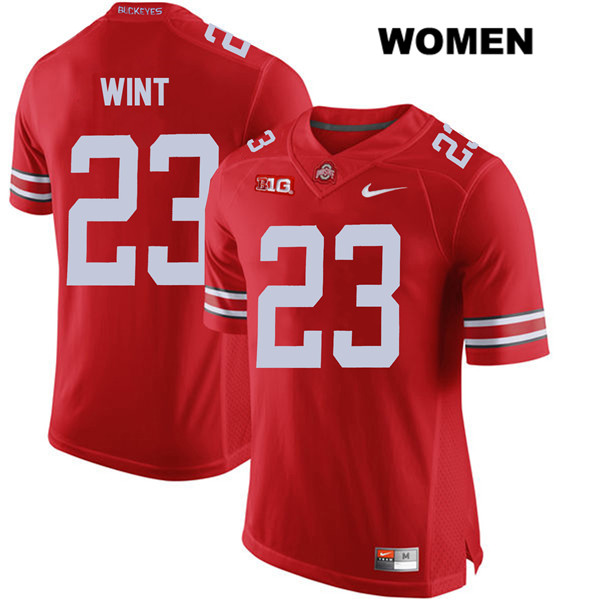 Ohio State Buckeyes Women's Jahsen Wint #23 Red Authentic Nike College NCAA Stitched Football Jersey FP19W35IN